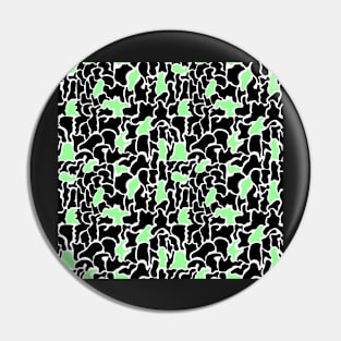 Black and Lime Squigglets by Hypersphere Pin