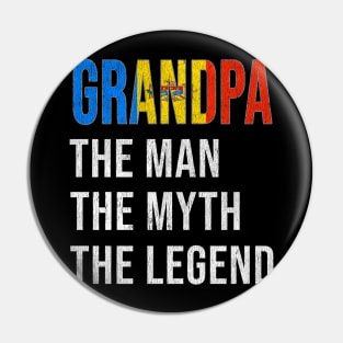 Grand Father Moldovan Grandpa The Man The Myth The Legend - Gift for Moldovan Dad With Roots From  Moldova Pin