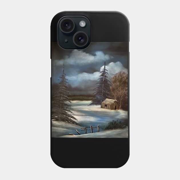 Snowbound Cabin Phone Case by J&S mason