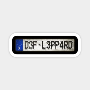 D3F - L3PP4RD Car license plates Magnet