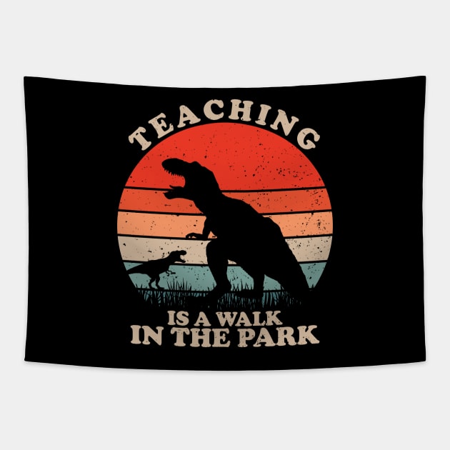 Teaching Is A Walk In The Park Trex Tapestry by Gio's art