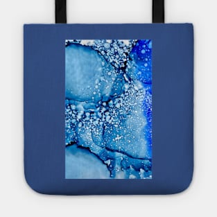 “Blue Lagoon Alcohol Ink Abstract” Tote