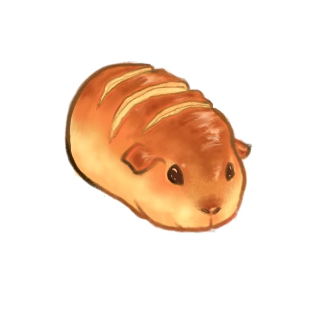 Guinea Pig Loaf - guinea pig cute bread design baguette by sheehanstudios