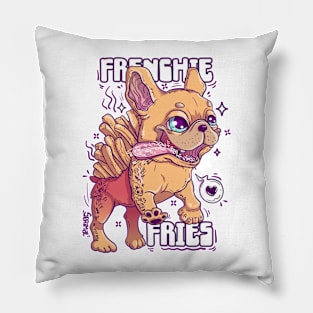 Frenchie French Fries pun Frenchie Fries Pillow