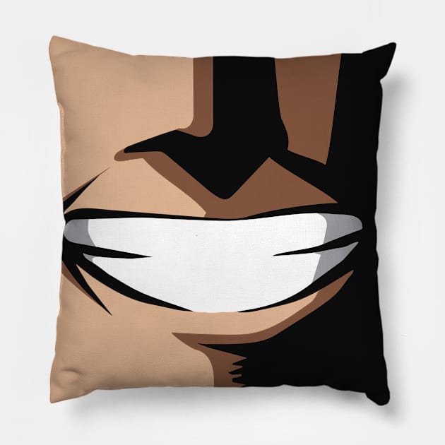 Hero Smile Face Mask Pillow by walterorlandi