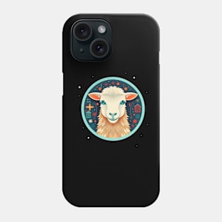 Sheep in Ornament, Love Farm Animals Phone Case