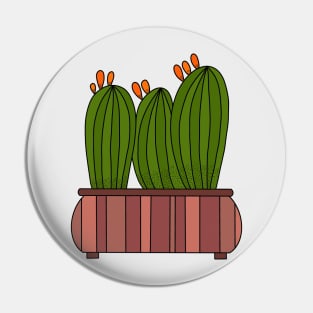 Cute Cactus Design #93: Cactus Group Of Friends Pin