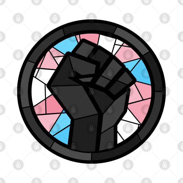 BLM Stained Glass Fist (Trans) by OctopodArts