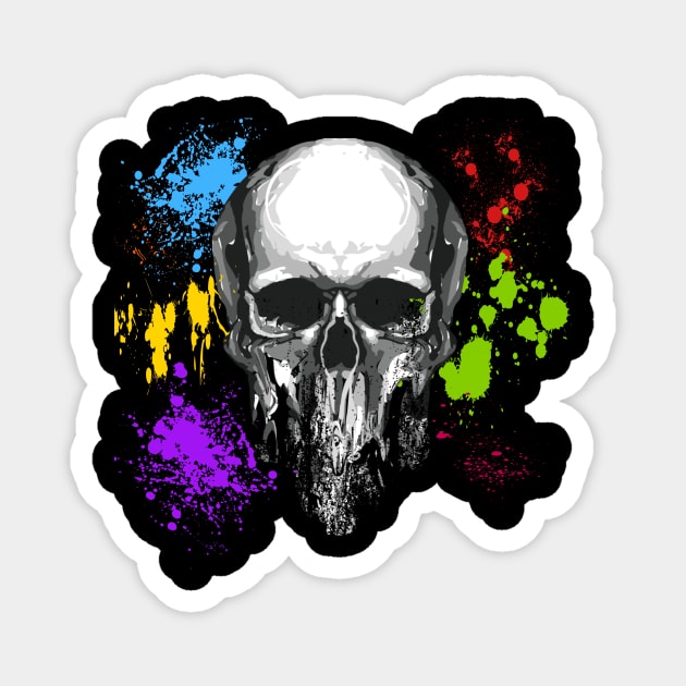 Skull Spatter Magnet by Bunnuku