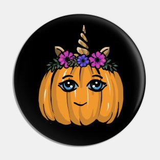 Cute Halloween Pumpkin Unicorn Pin