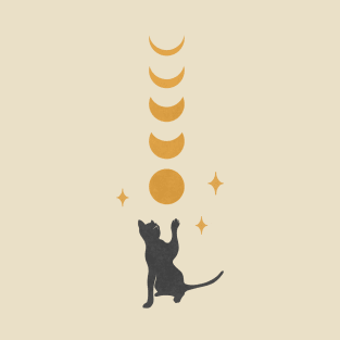 Cat and moon #2 T-Shirt