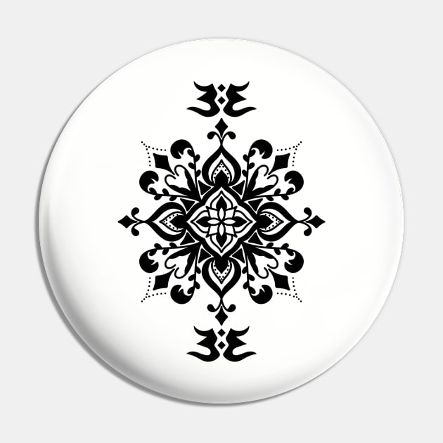 Ornamental Black Design1 Pin by Kiyiya Designs