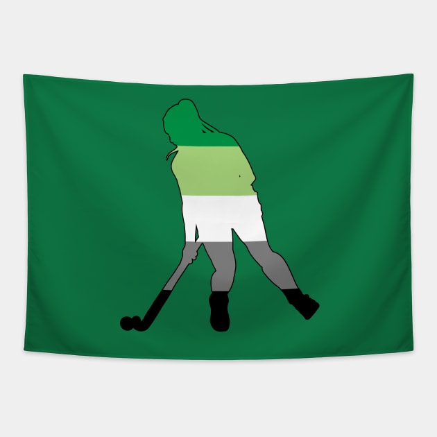 Field Hockey: Aromantic Pride Tapestry by ziafrazier