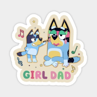 Bluey Girl Dad Magnet