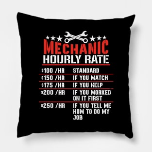 Mechanic Hourly Rating Pillow