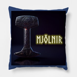 Mighty Mjolnir Thor Hammer Norse Pillow