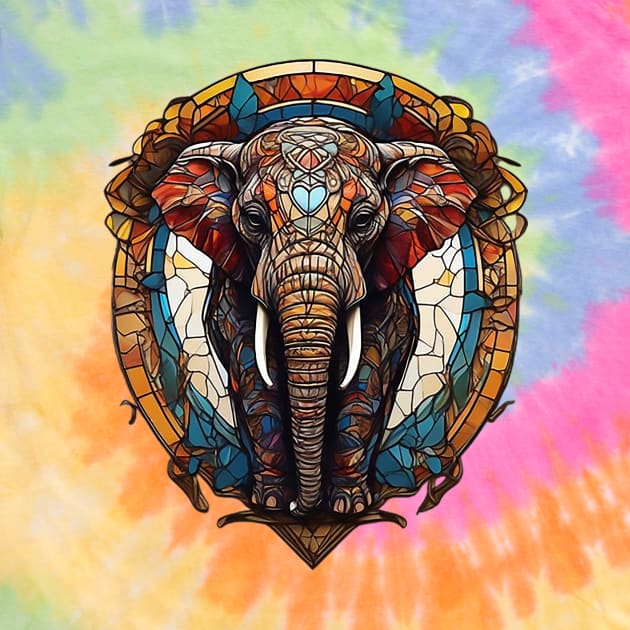 Stained Glass Elephant by likbatonboot