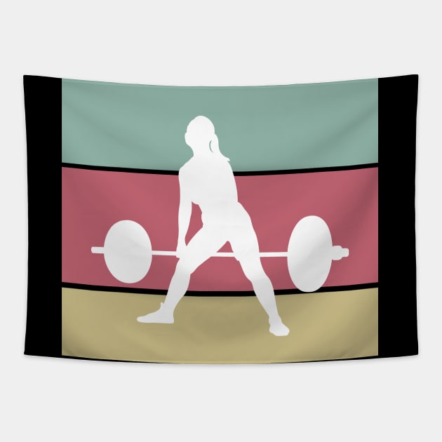 Powerlifting Girl Deadlift Tapestry by High Altitude