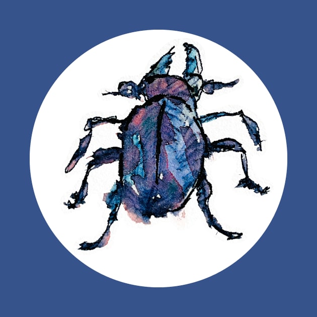 Watercolor Beetle by MSBoydston