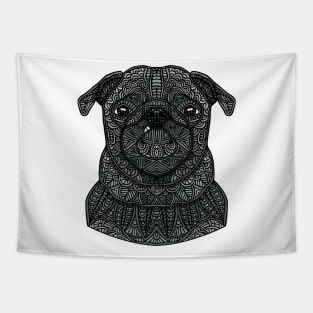 Little black pug Tapestry