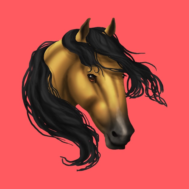 Horse Head - Buckskin by FalconArt