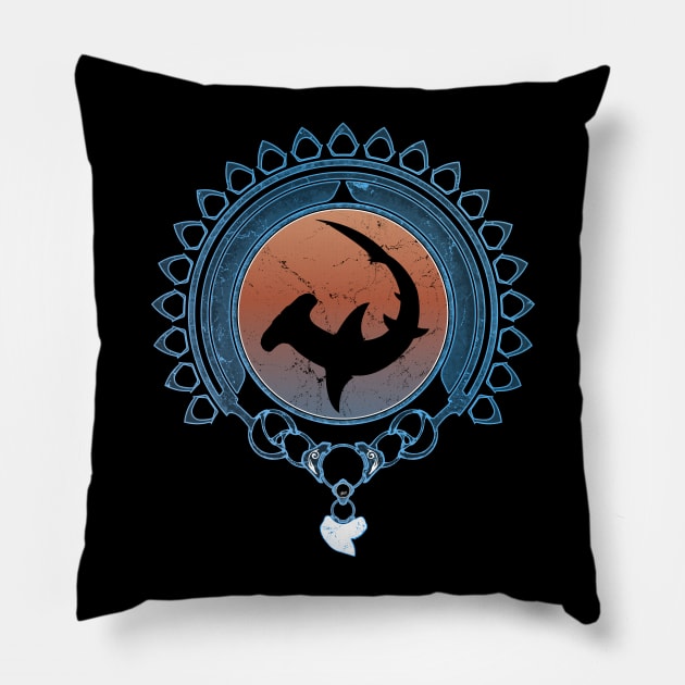 Hammerhead Shark Pillow by NicGrayTees