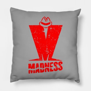 Madness - Retro Red Pillow