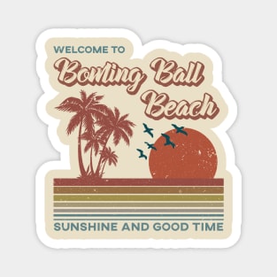 Bowling Ball Beach Retro Sunset - Bowling Ball Beach Magnet