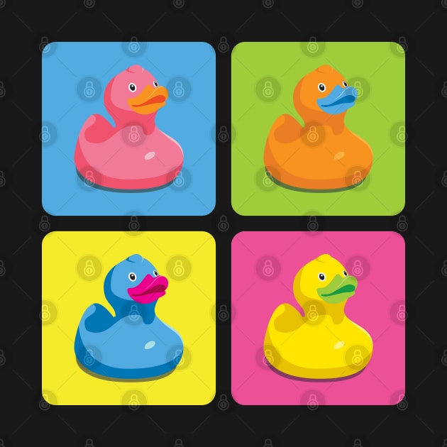 Rubber Duckies Pop Art by toy_soldier