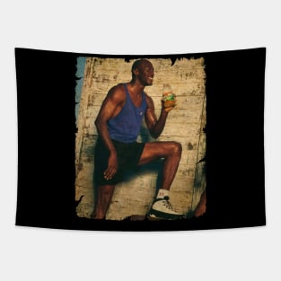 Michael Jordan Drinks Orange Juice Tapestry