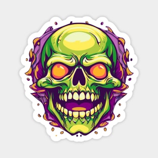 Laughing toxic skull Magnet