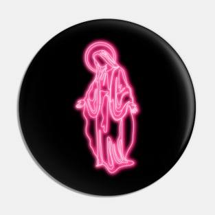 Pink Neon Virgin Mary Pin