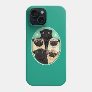 Five Pugs Phone Case