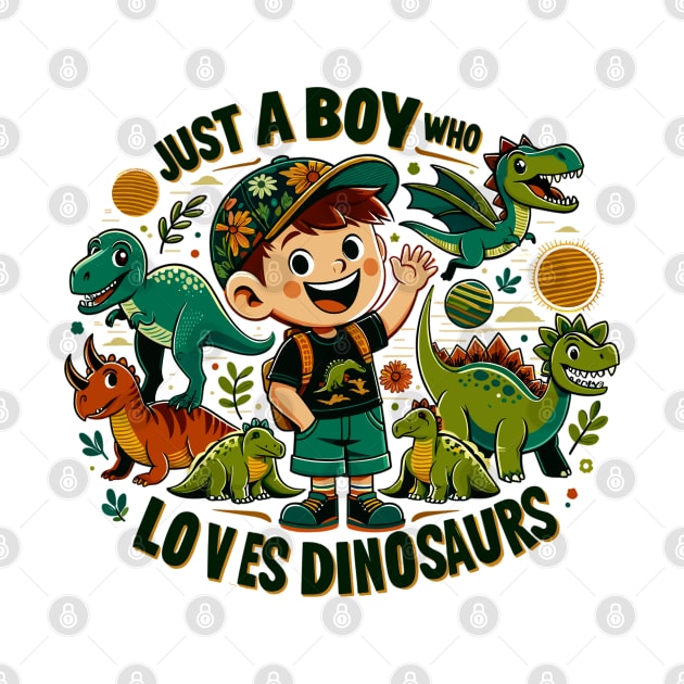 Dinosaur Enthusiast: A Boy's Prehistoric Adventure by WEARWORLD