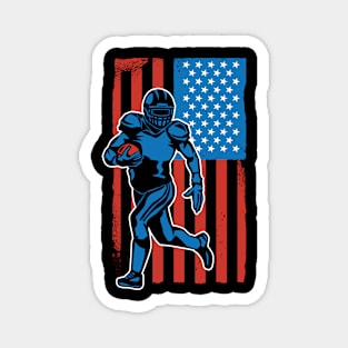 American Football 4th July American Flag Patriotic Fan Magnet