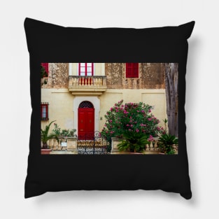 Picturesque house in Mdina, Malta Pillow