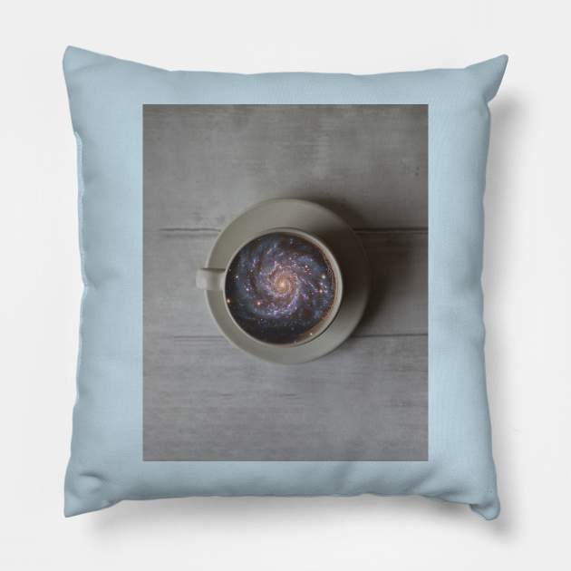 Galaxy Coffee Pillow by DreamCollage