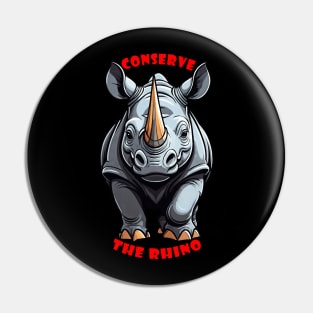 Conserve the Rhino Pin