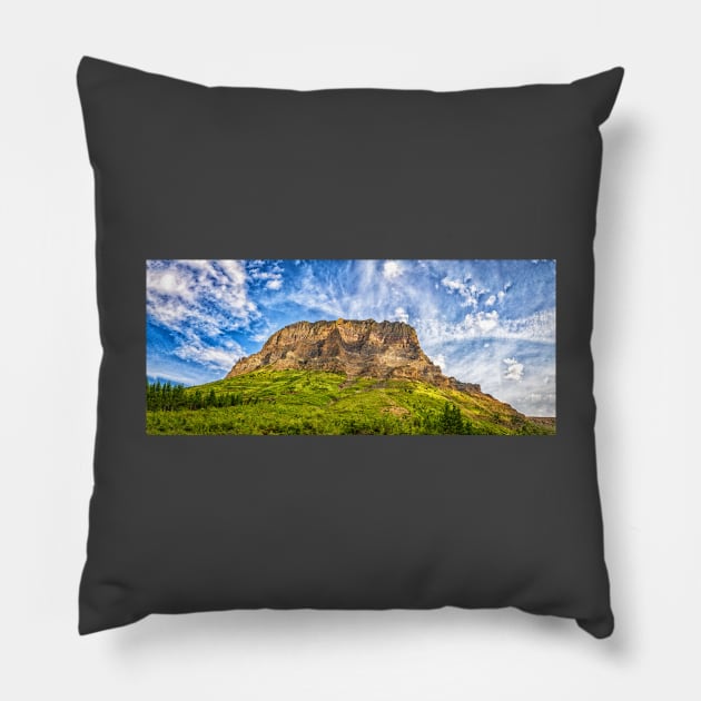 Going-to-the-Sun Mountain Glacier National Park Pillow by Gestalt Imagery