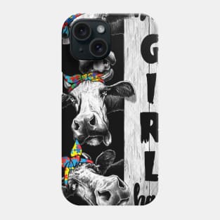 Hay Girl Autism Funny Cow Phone Case