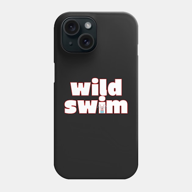 Wild Swimming Man Phone Case by krisevansart