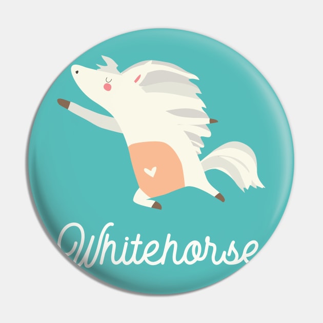 Whitehorse Horse Pin by DistrictNorth