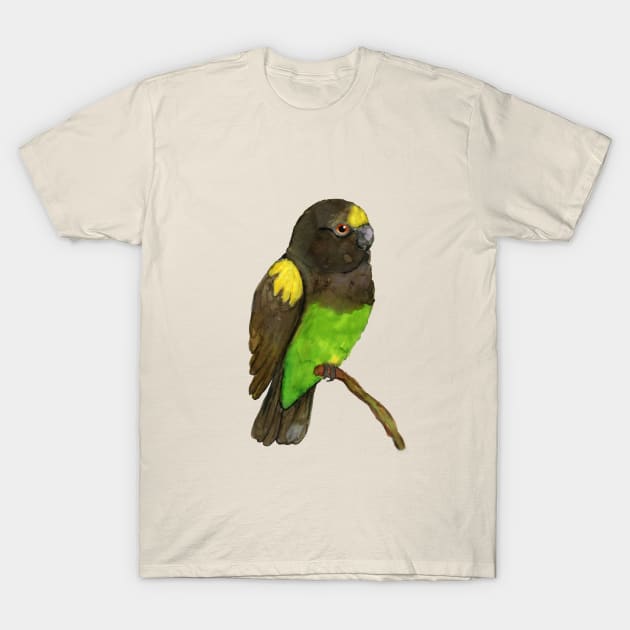 Watercolor Green Cheek Conure Parrot T-Shirt Watercolor Green Cheek Conure Parrot T-Shirt