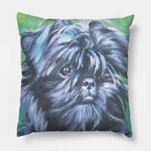 Affenpinscher Fine Art Painting Pillow