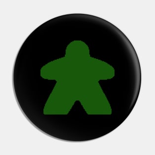 Green Pixelated Meeple Pin