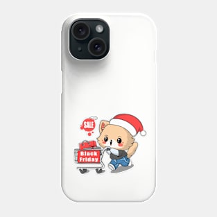 Black Friday Cat Shopping Phone Case