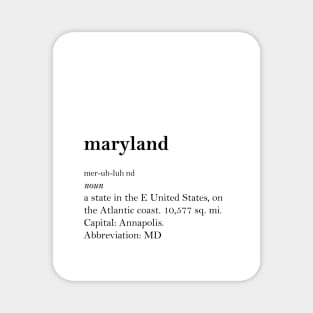 Maryland Definition Magnet