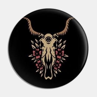bull skull tattoo Pin