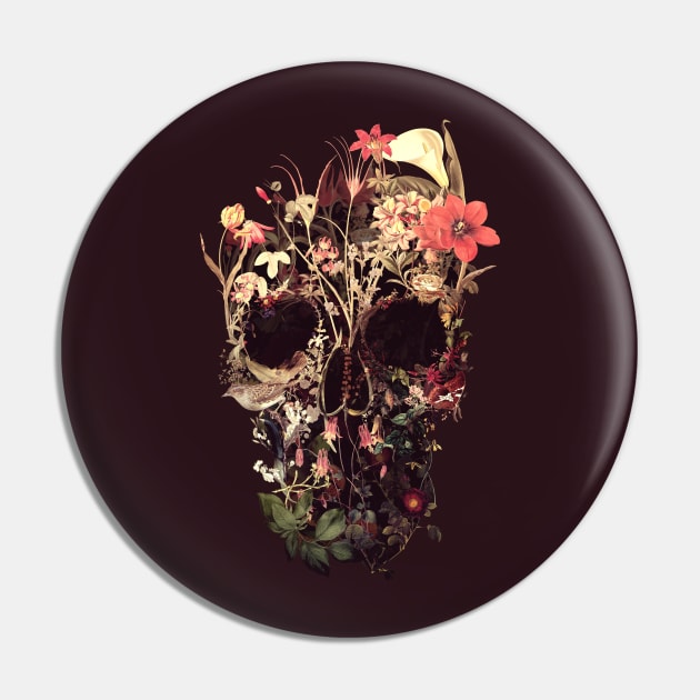 Bloom Skull Pin by aligulec