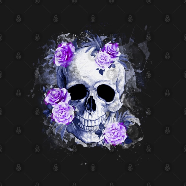 Sage Tribe Skull With roses by Collagedream